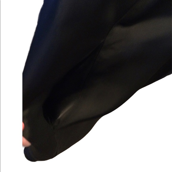 DKNY Black Satin Full Dress with Rhinestones Sz 14 - Picture 5 of 5